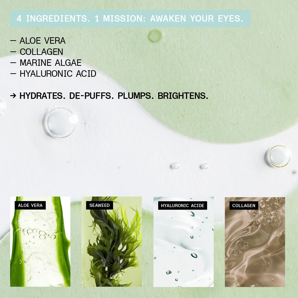 French Formulated depuffing Under-Eye Patches — 98% natural