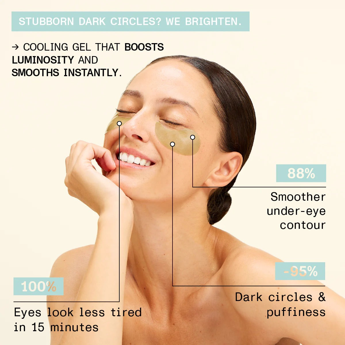 French Formulated depuffing Under-Eye Patches — 98% natural