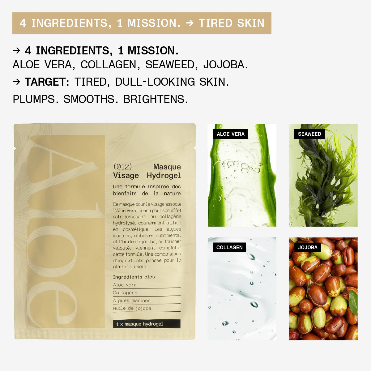 French Formulated depuffing Under-Eye Patches — 98% natural